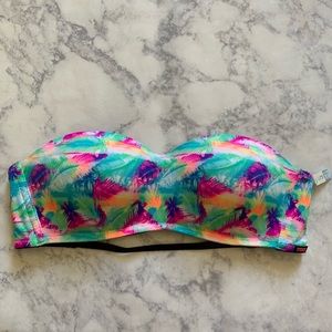NWT VS PINK tropical bandeau sz S